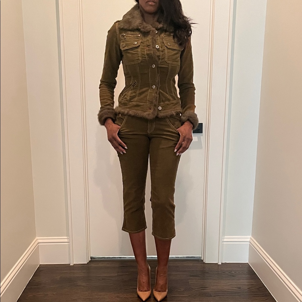 Guess Olive Green Capris and Jacket
